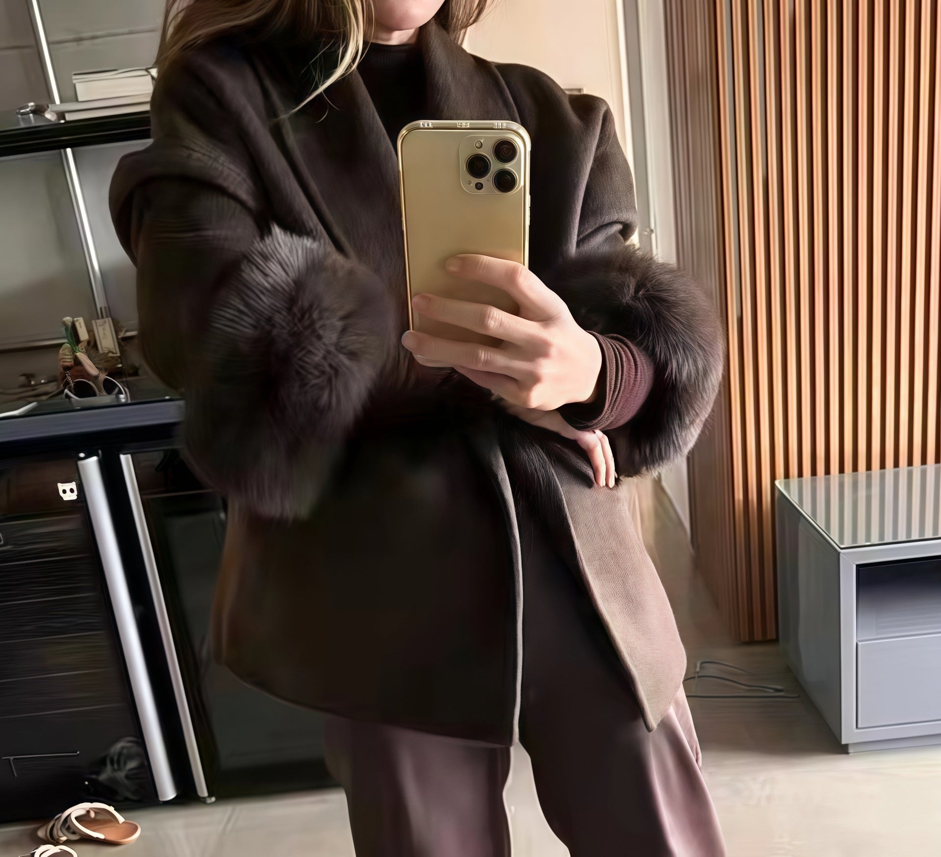 Fashion Plus Size French Elegant Woolen Overcoat